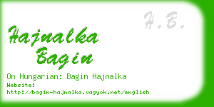 hajnalka bagin business card